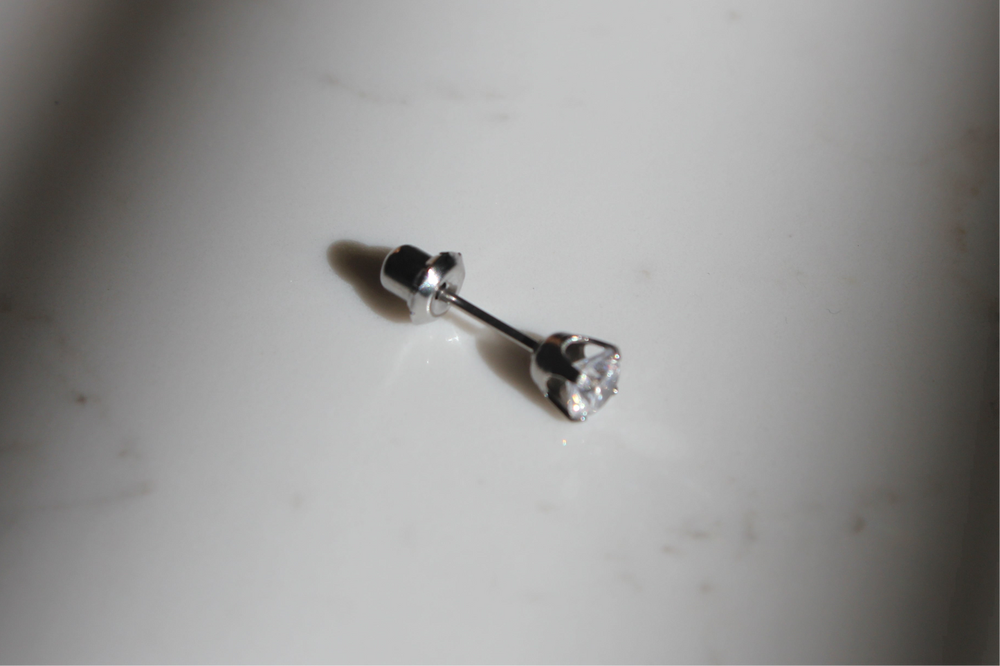 Cubic Zirconia Stainless Steel Earring Set