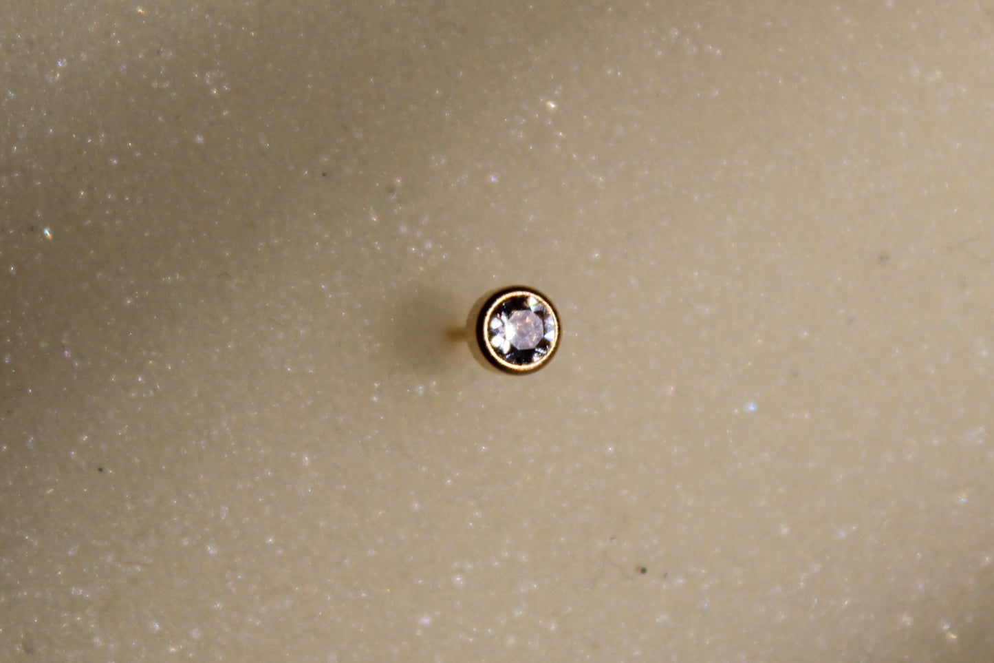 4mm Crystal Bezel 24K Gold-Plated Earring Set