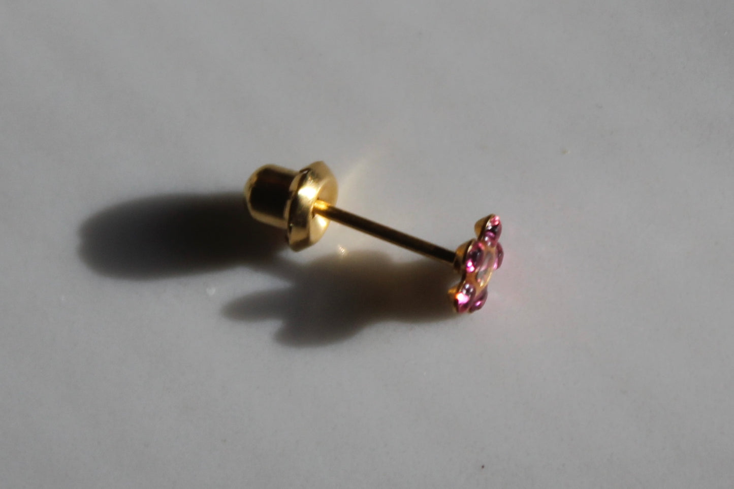 Crystal Rose Daisy Flower 24K Gold-Plated Earring Set