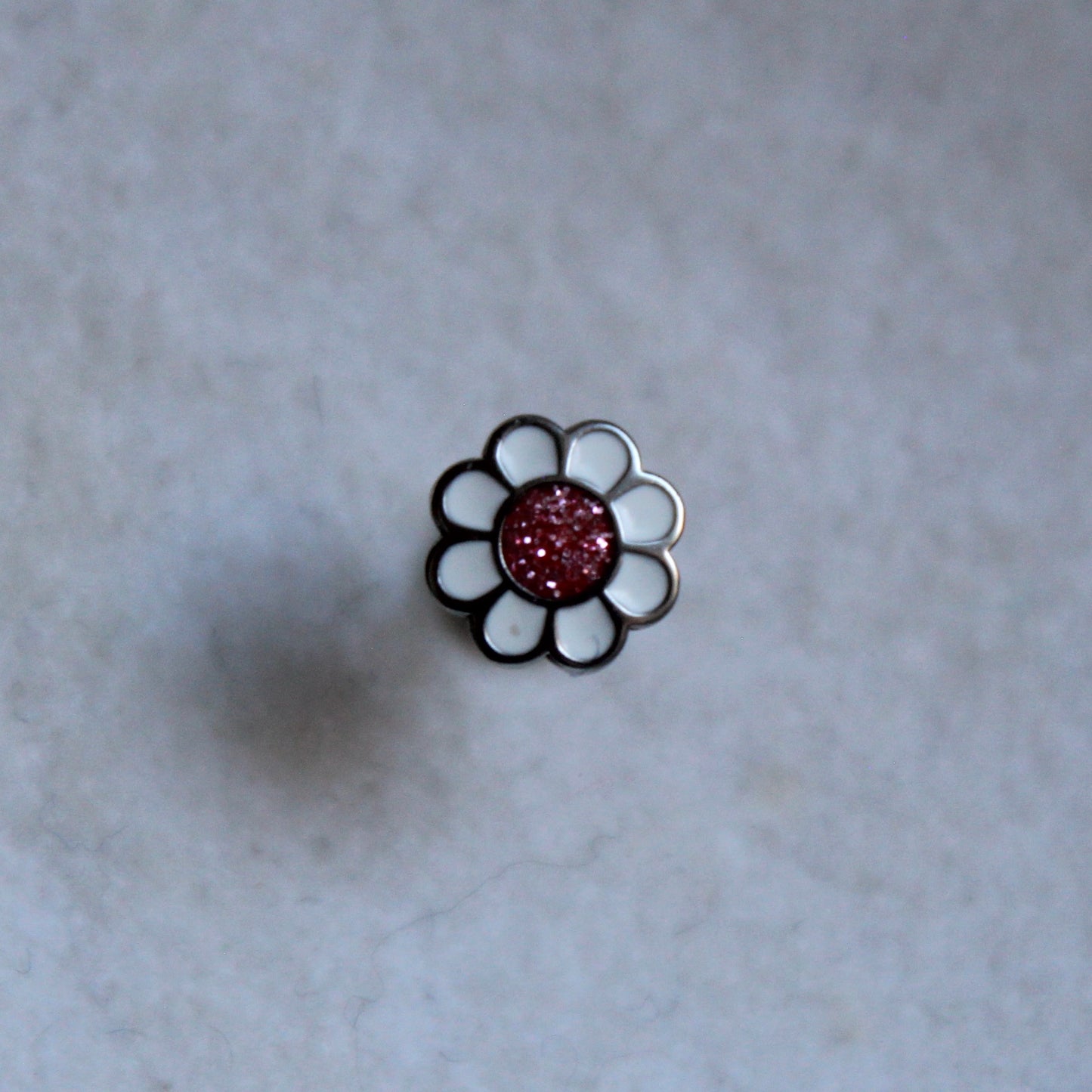 Rose Glitter Spring Flower Stainless Steel Earring Set