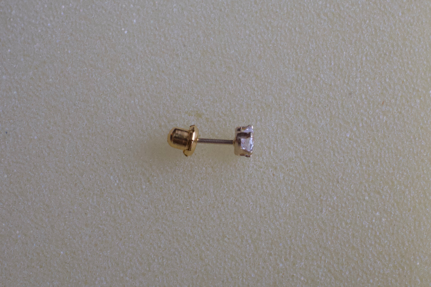 14K Gold 4mm Clear Cubic Zirconia Heart