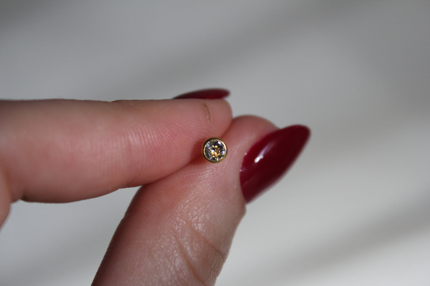 4mm Crystal Bezel 24K Gold-Plated Earring Set