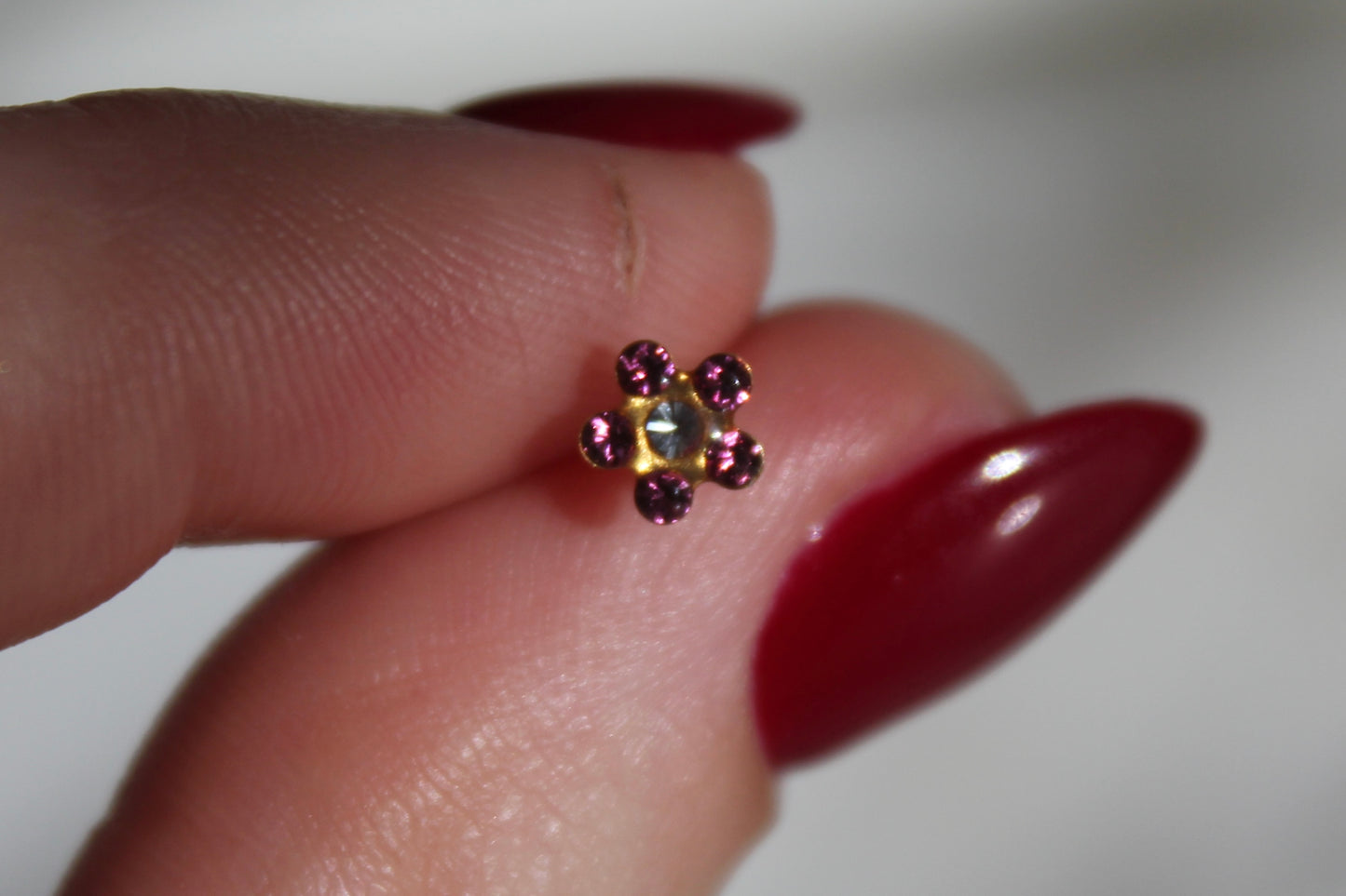 Crystal Rose Daisy Flower 24K Gold-Plated Earring Set