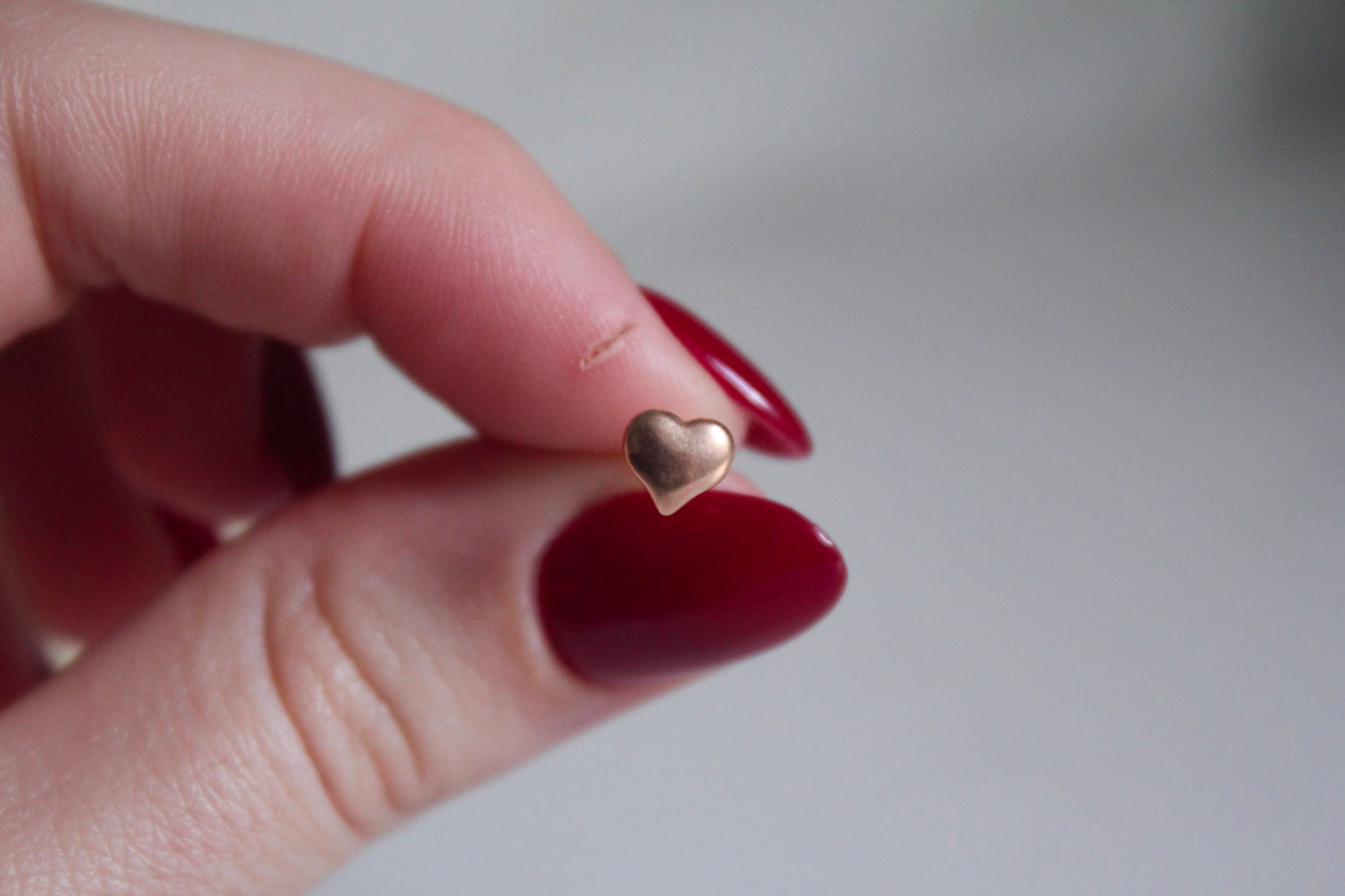 7mm Rose Gold Puffed Heart 24K Gold-Plated Earring Set