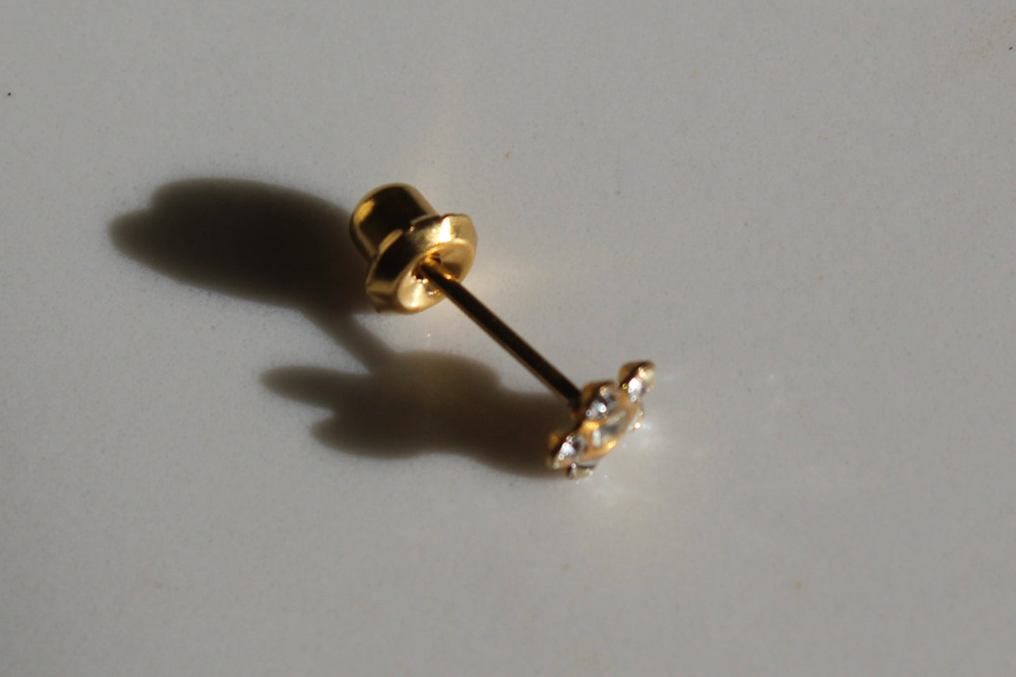 Crystal Daisy Flower 24K Gold-Plated Earring Set