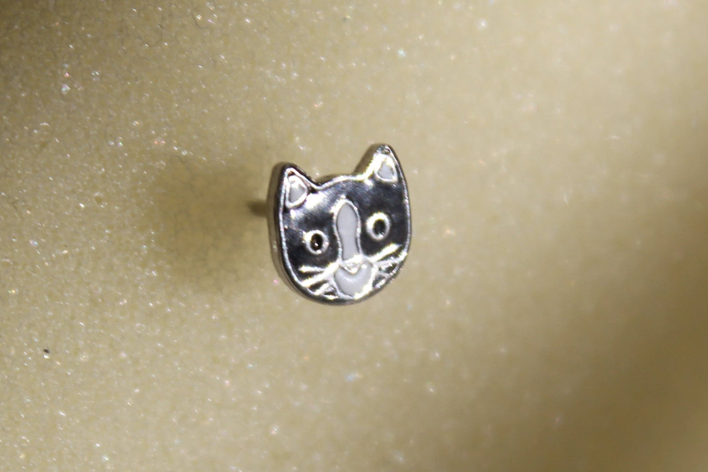 7mm Cat Stainless Steel Earring Set
