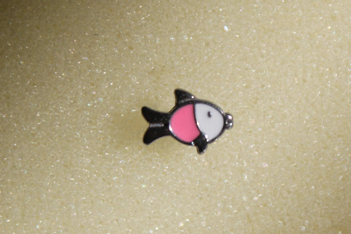 Pink & White Fish Stainless Steel Earring Set