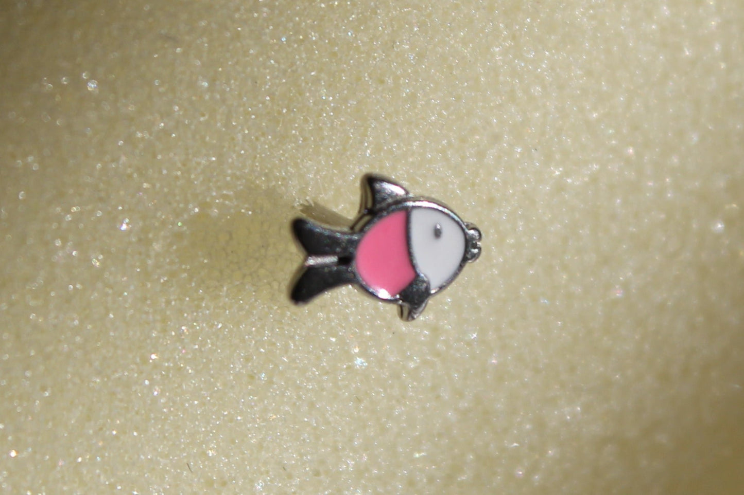 Pink & White Fish Stainless Steel Earring Set
