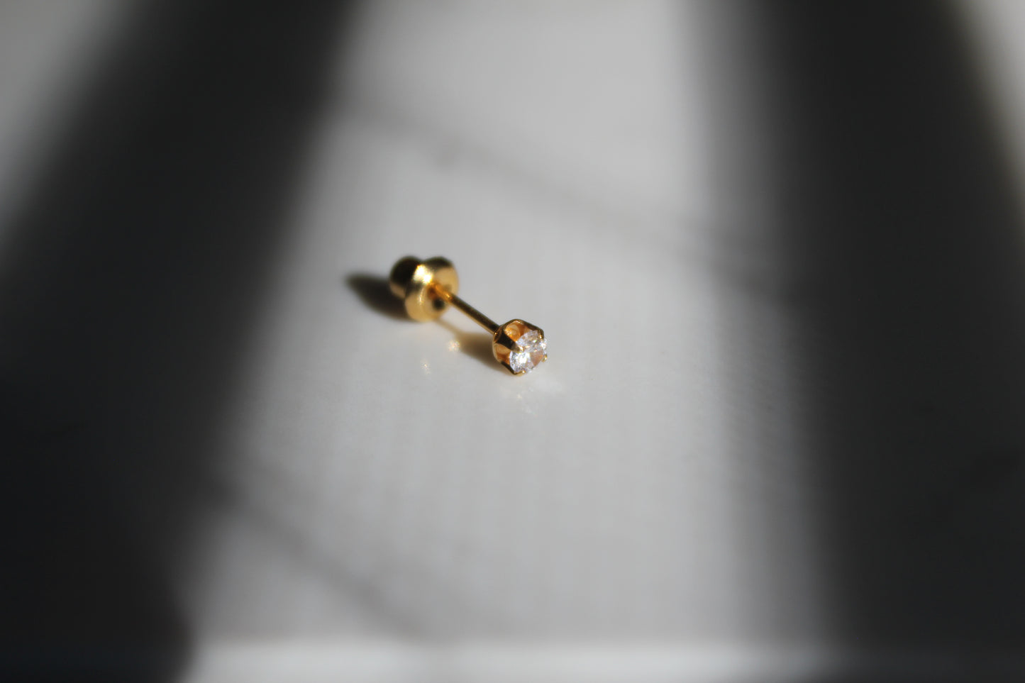 3mm Birthstone 24K Gold-Plated Earring Set