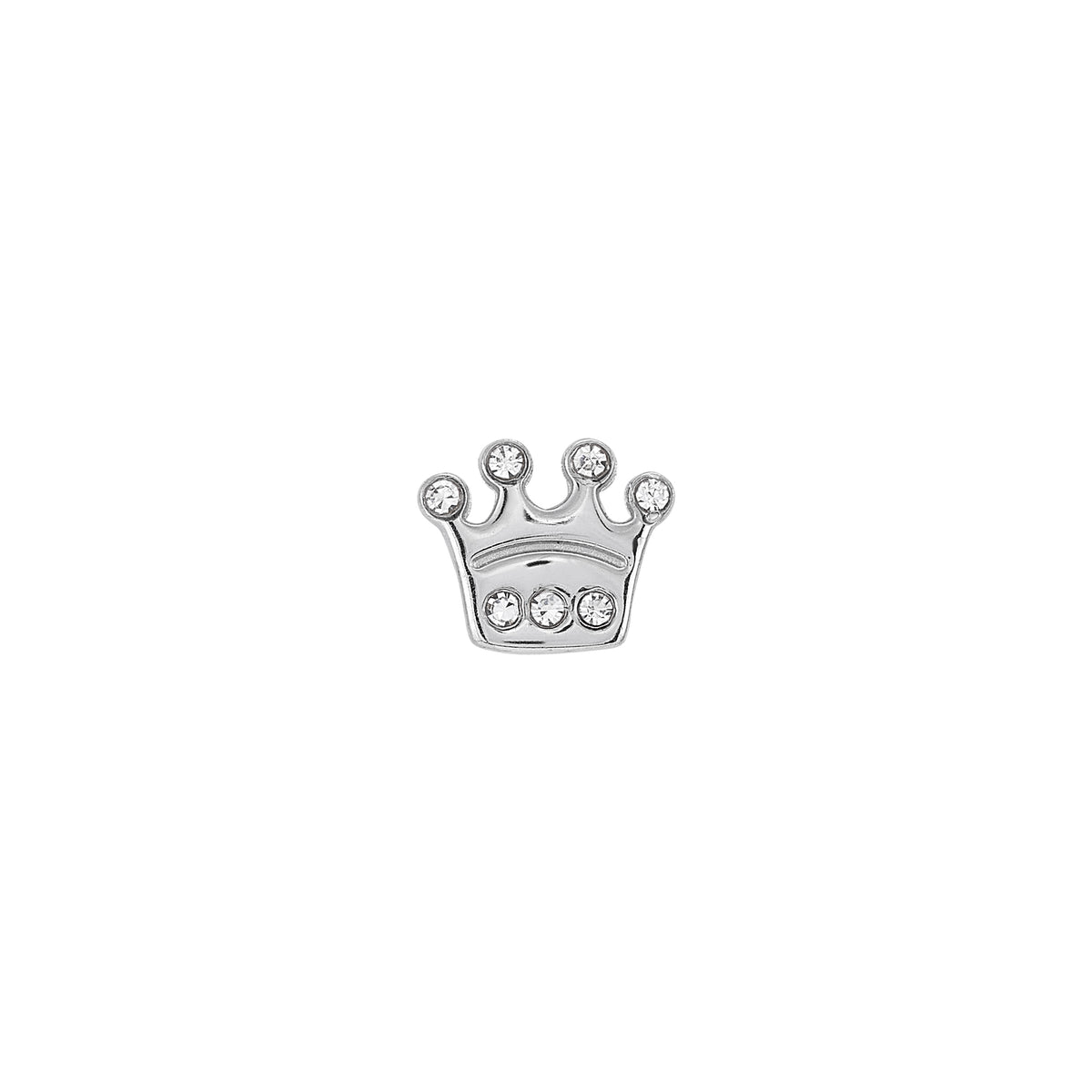 032C - Crystal Crown Stainless Steel Earring Set