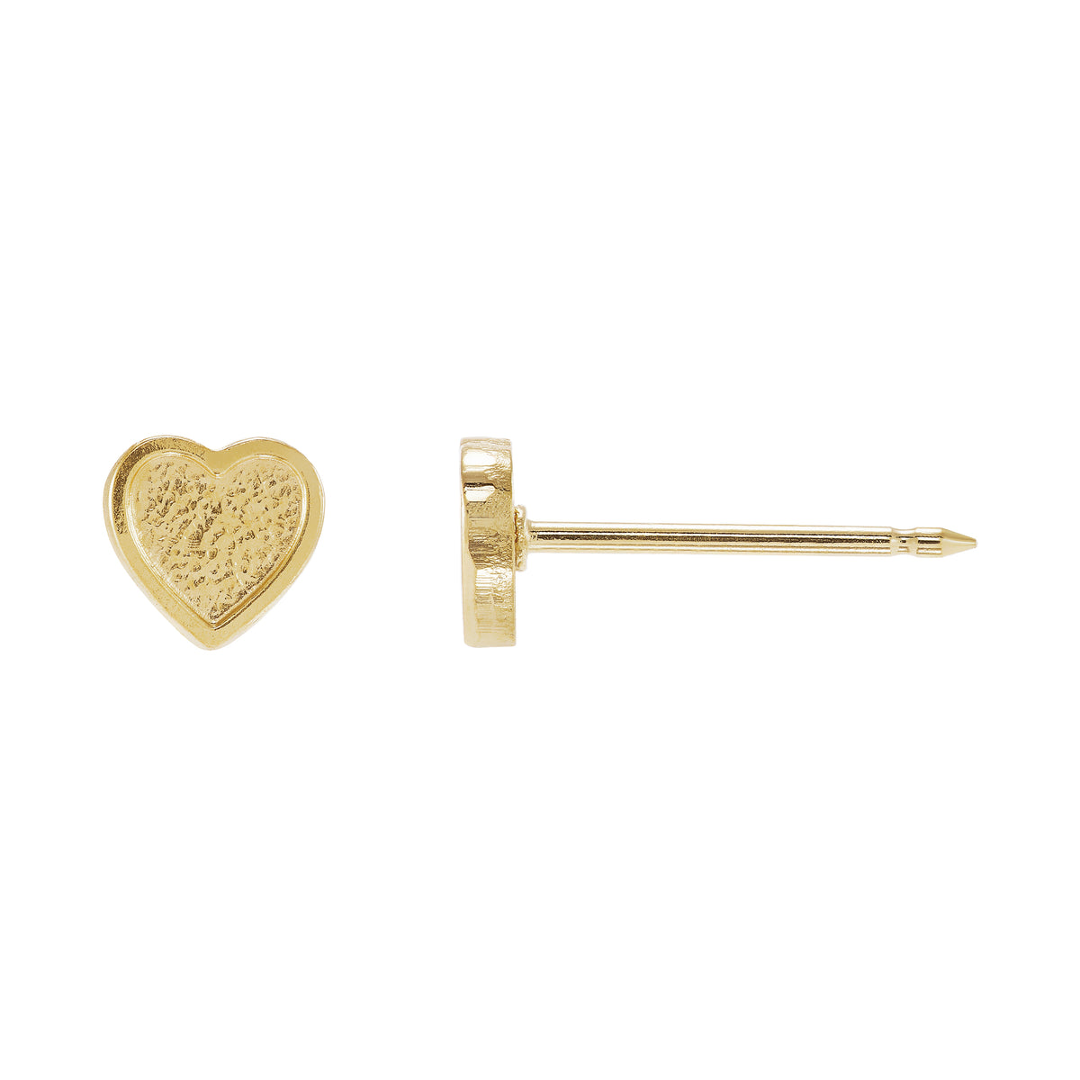 1079C - Gold Heart 24K Gold-Plated Earring Set