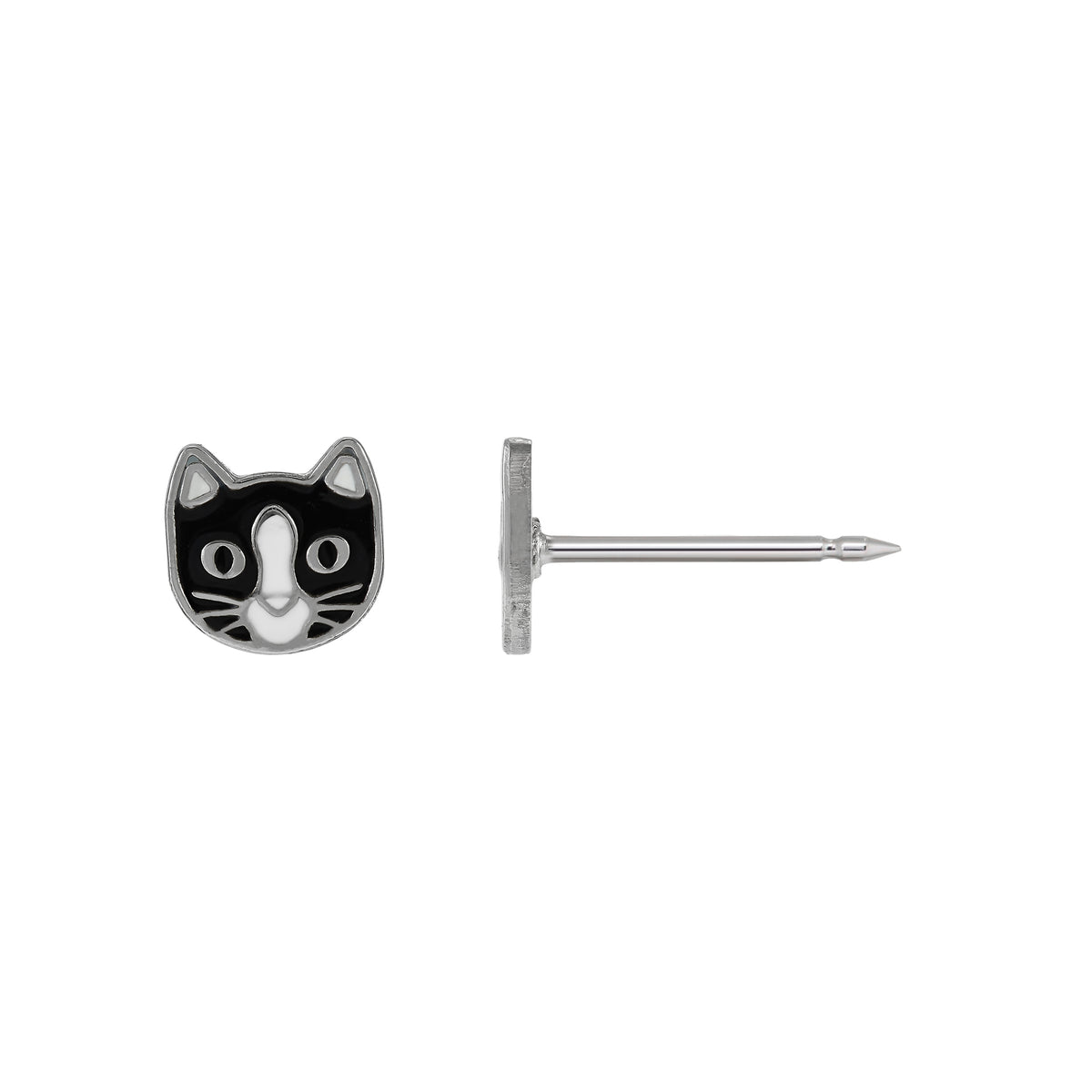 1089C - 7mm Cat Stainless Steel Earring Set