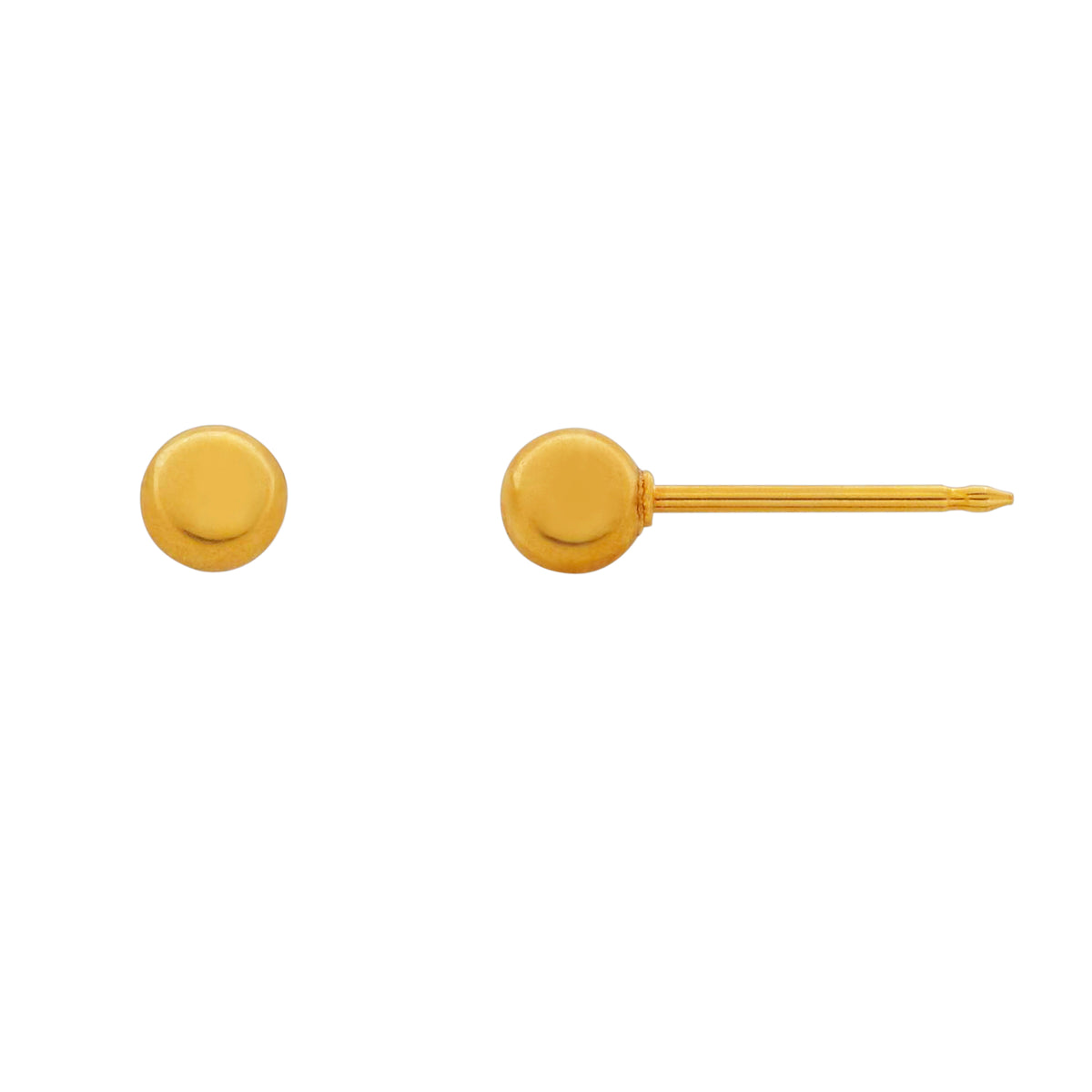 10C & 11C - Gold Ball 24K Gold-Plated Earring Set