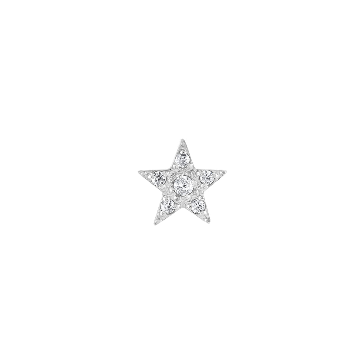 1214C - Cubic Zirconia Star Stainless Steel Earring Set