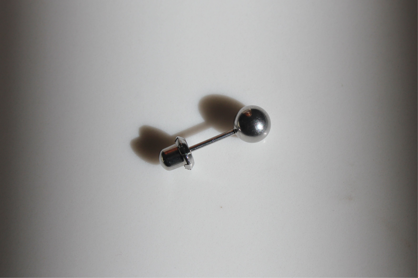 Silver Colour Ball Stainless Steel Earring Set