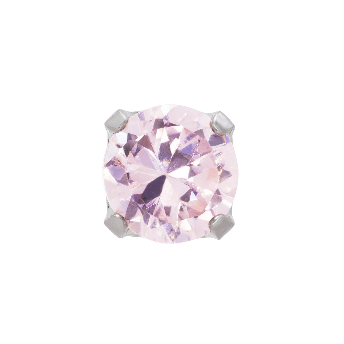 39K1 - 3mm Pink Ice Cubic Zirconia Stainless Steel Earring Set
