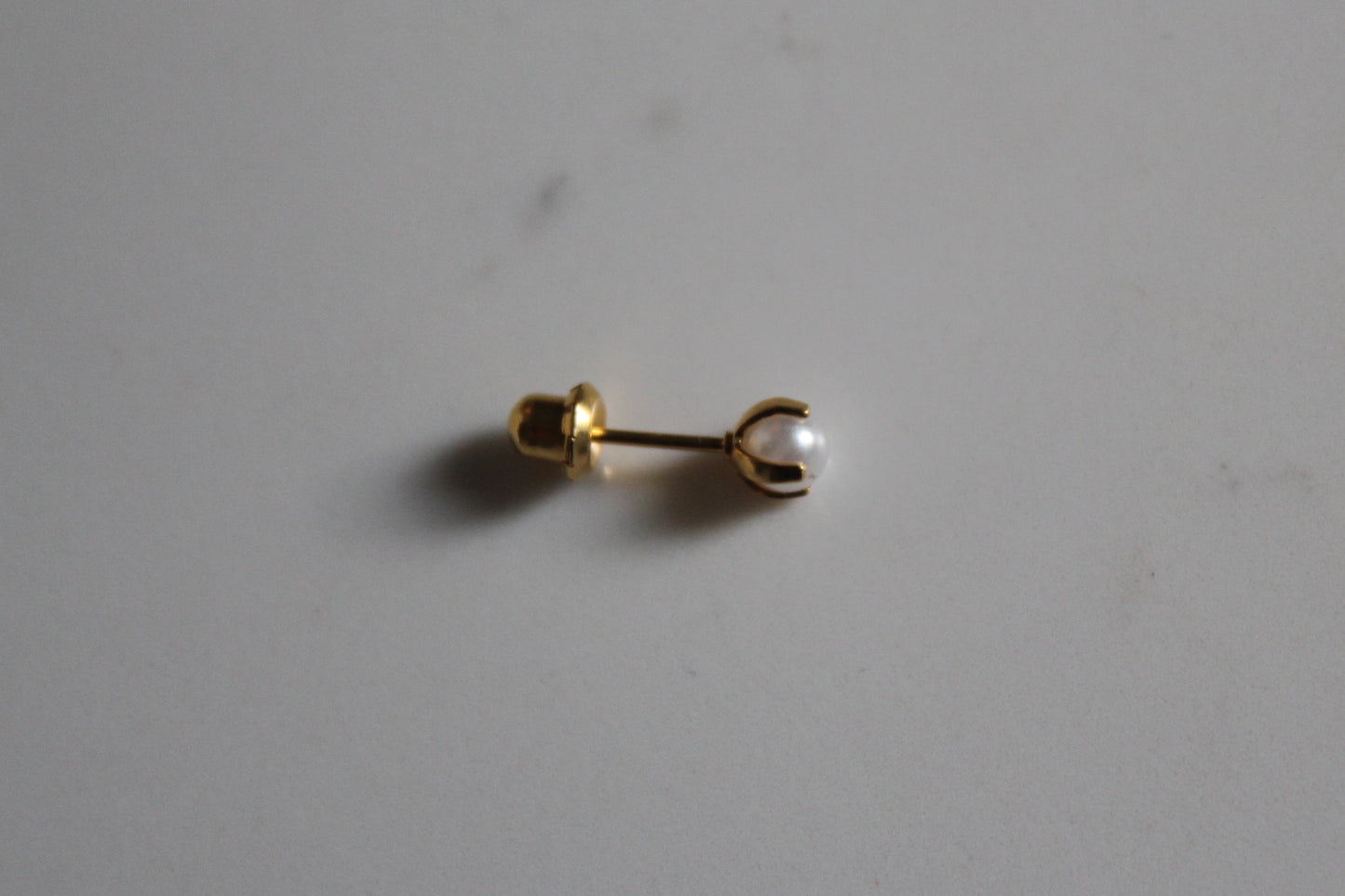 4mm Prong Pearl 24K Gold-Plated Earring Set