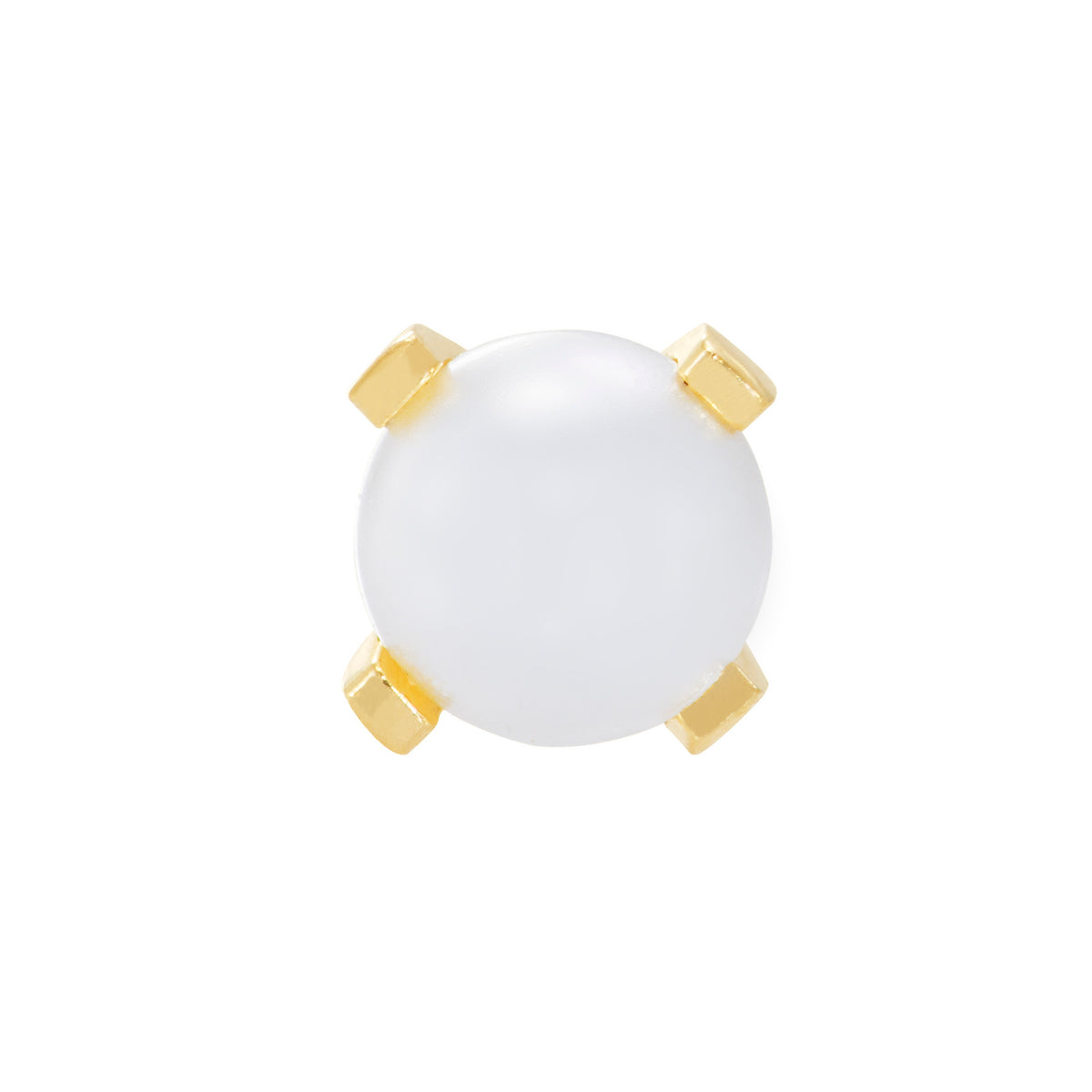 40C - 4mm Prong Pearl 24K Gold-Plated Earring Set