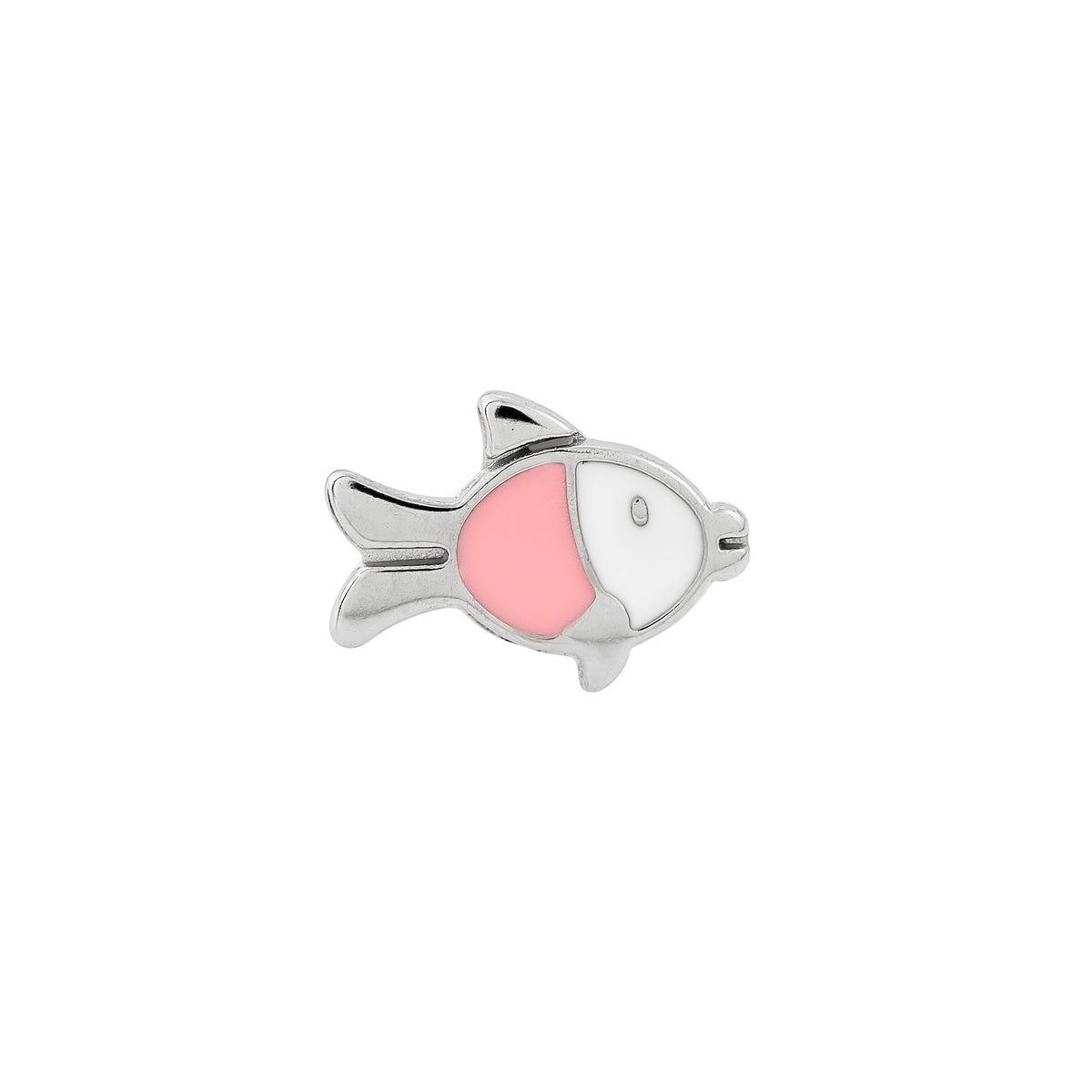 622C - Pink & White Fish Stainless Steel Earring Set