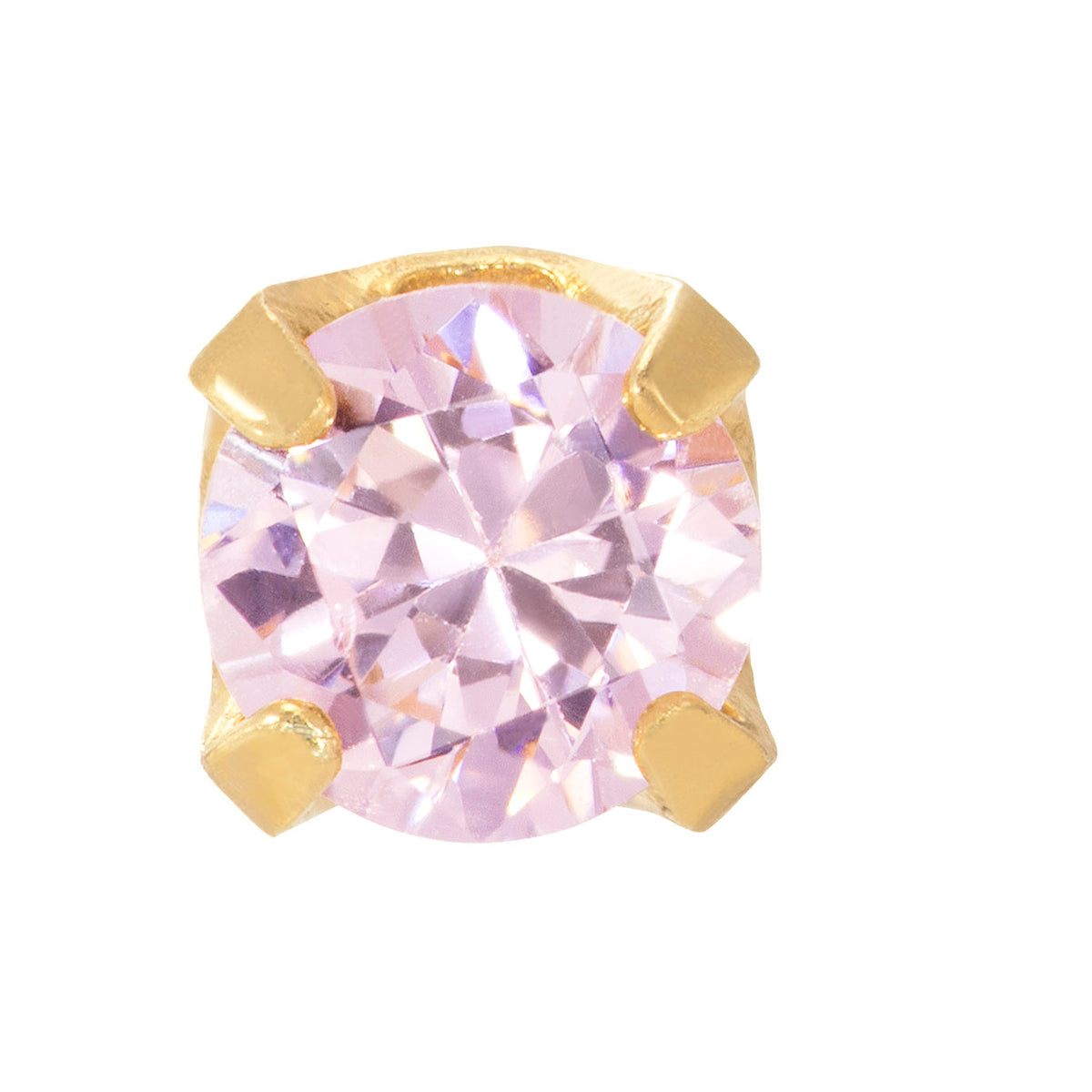 65E & 66E - 14K Gold PINK ICE Cubic Zirconia Earring Set