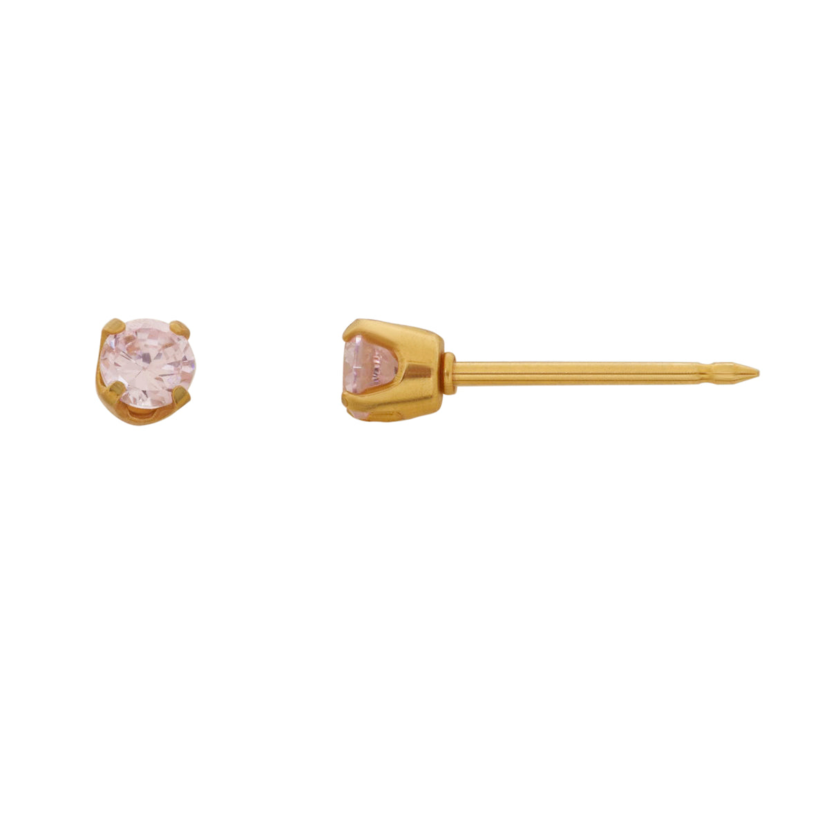 65E & 66E - 14K Gold PINK ICE Cubic Zirconia Earring Set