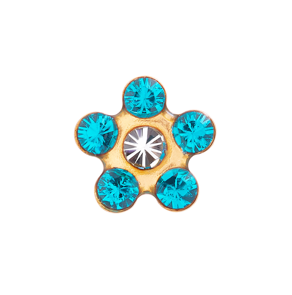 826C - Crystal Zircon Daisy Flower 24K Gold-Plated Earring Set