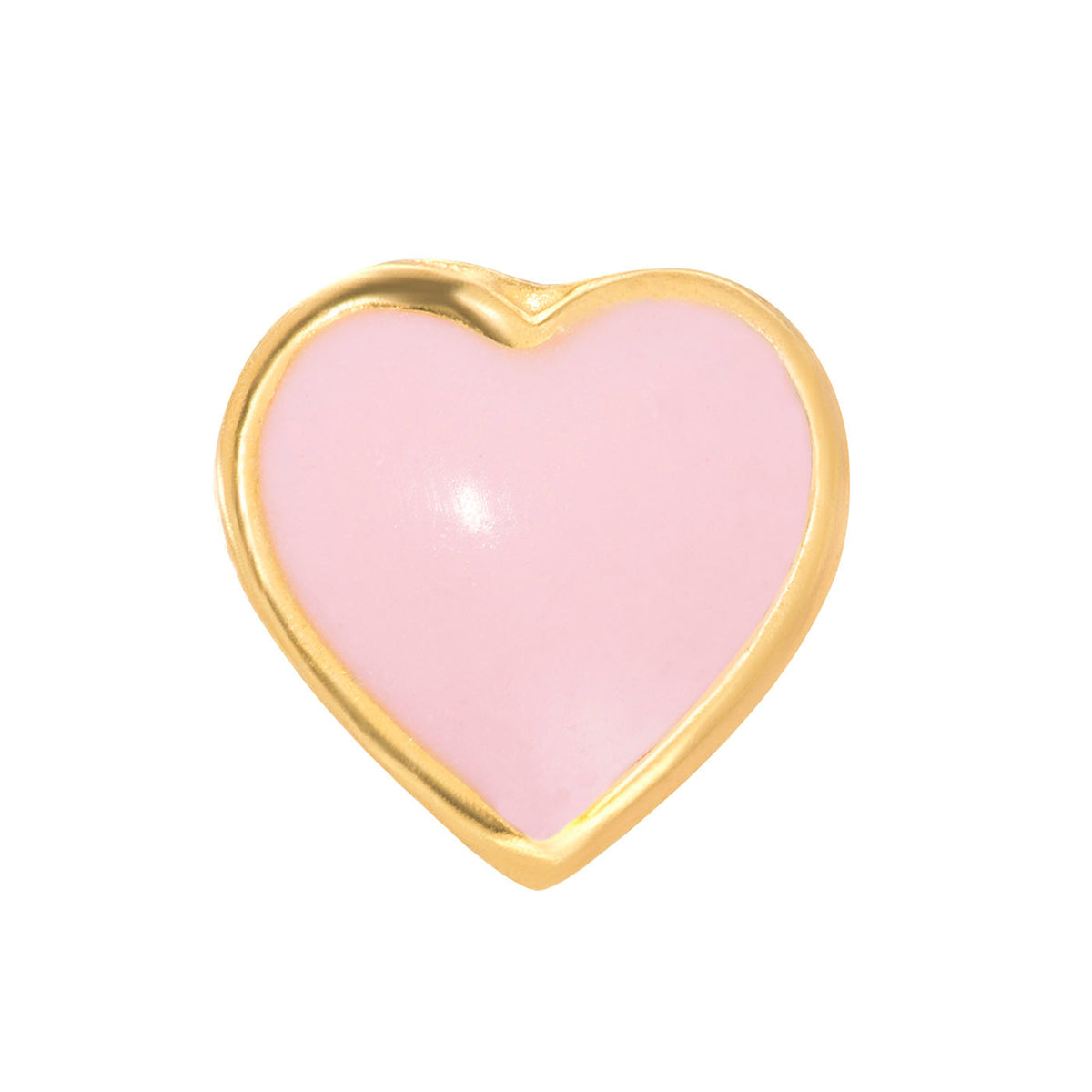 840C-1 - Pink Heart 24K Gold-Plated Earring Set