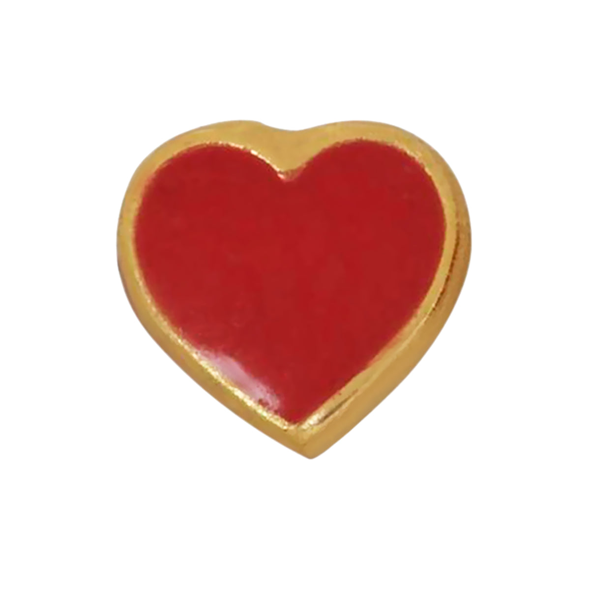 840C-2 - Red Heart 24K Gold-Plated Earring Set
