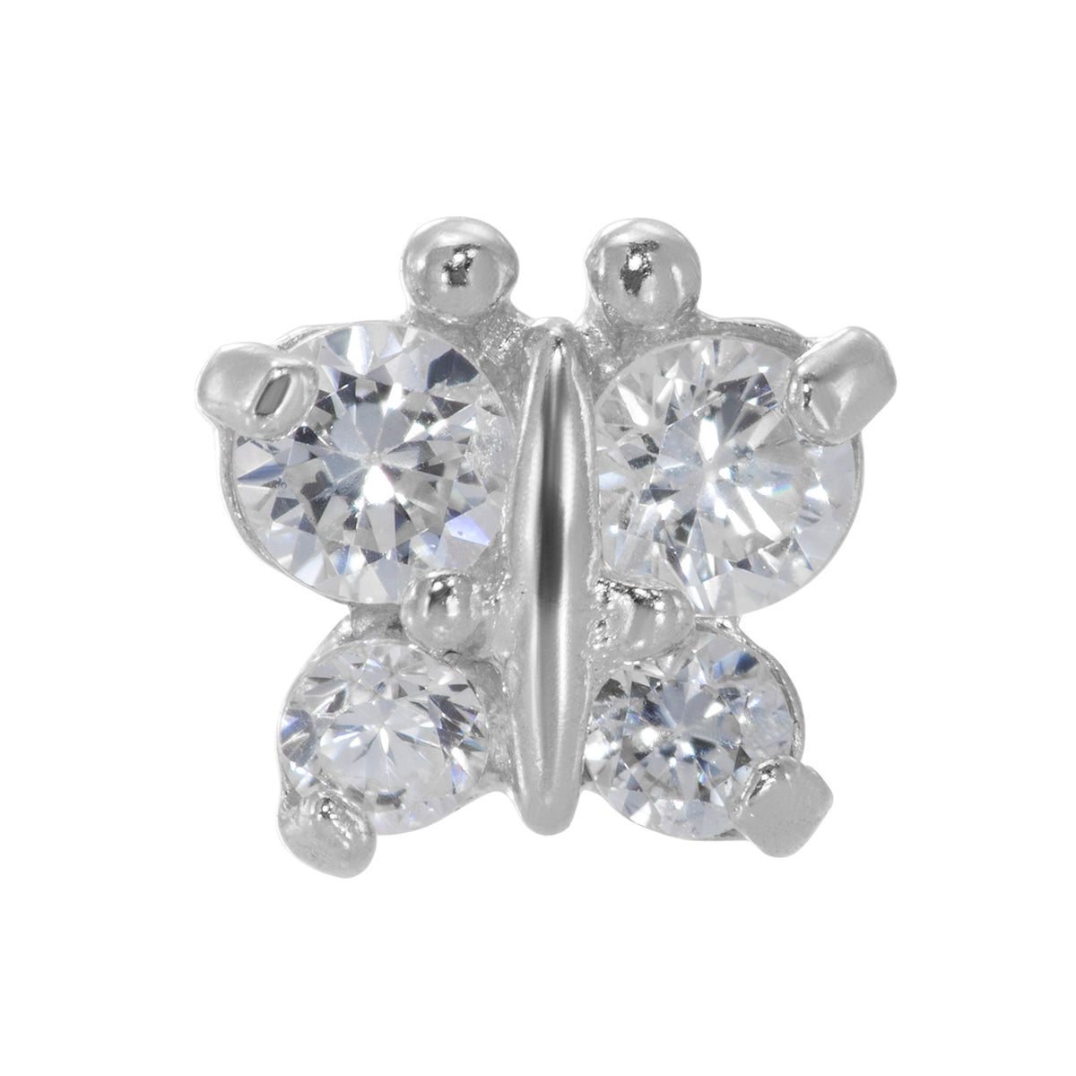 848S - Crystal Butterfly Stainless Steel Earring Set