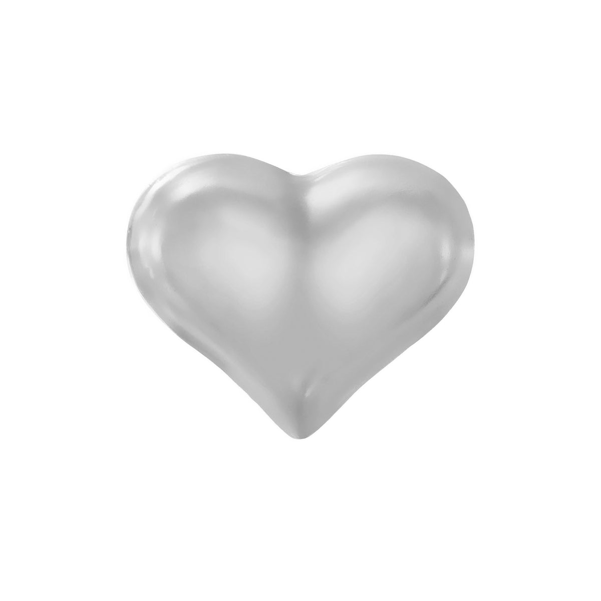 903C - 7mm Puffed Heart Stainless Steel Earring Set