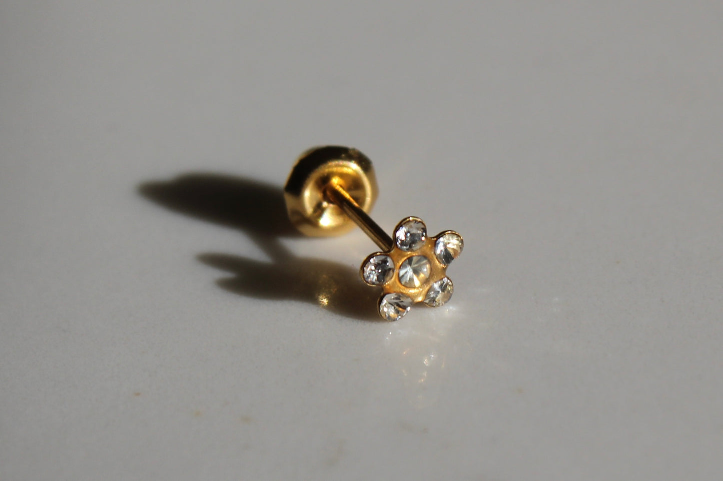 Crystal Daisy Flower 24K Gold-Plated Earring Set