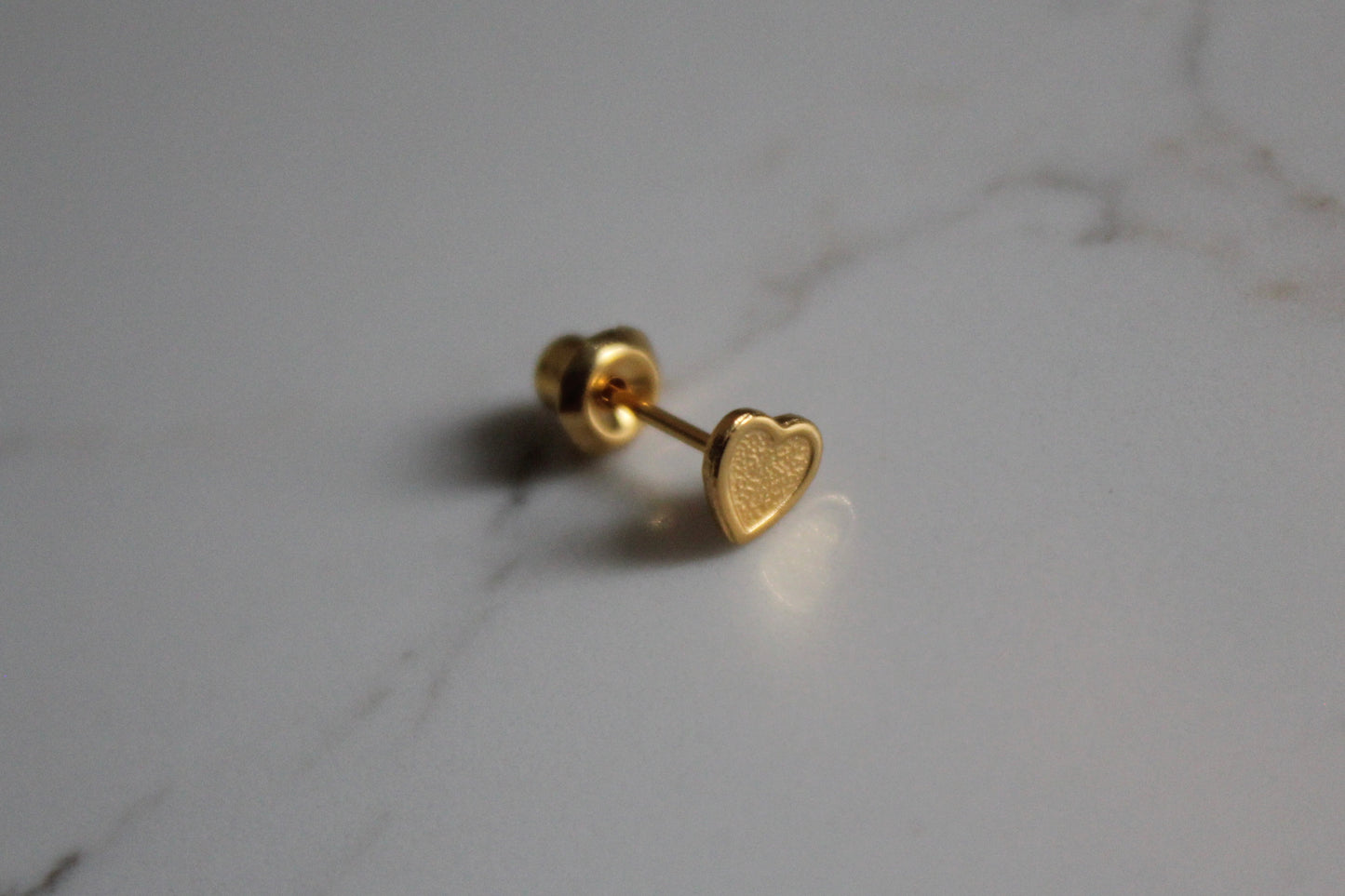 Gold Heart 24K Gold-Plated Earring Set