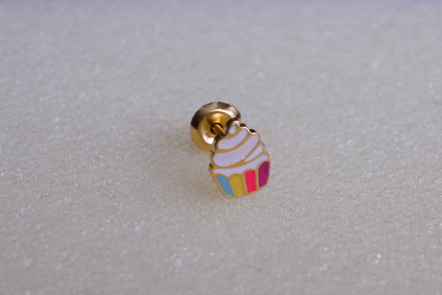 Cupcake 24K Gold-Plated Earring Set
