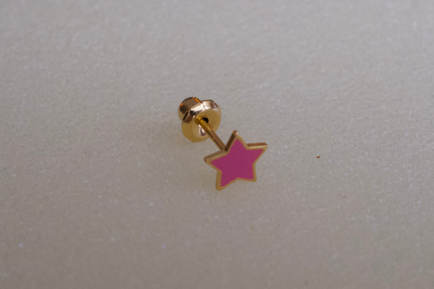 Pink Star 24K Gold-Plated Earring Set