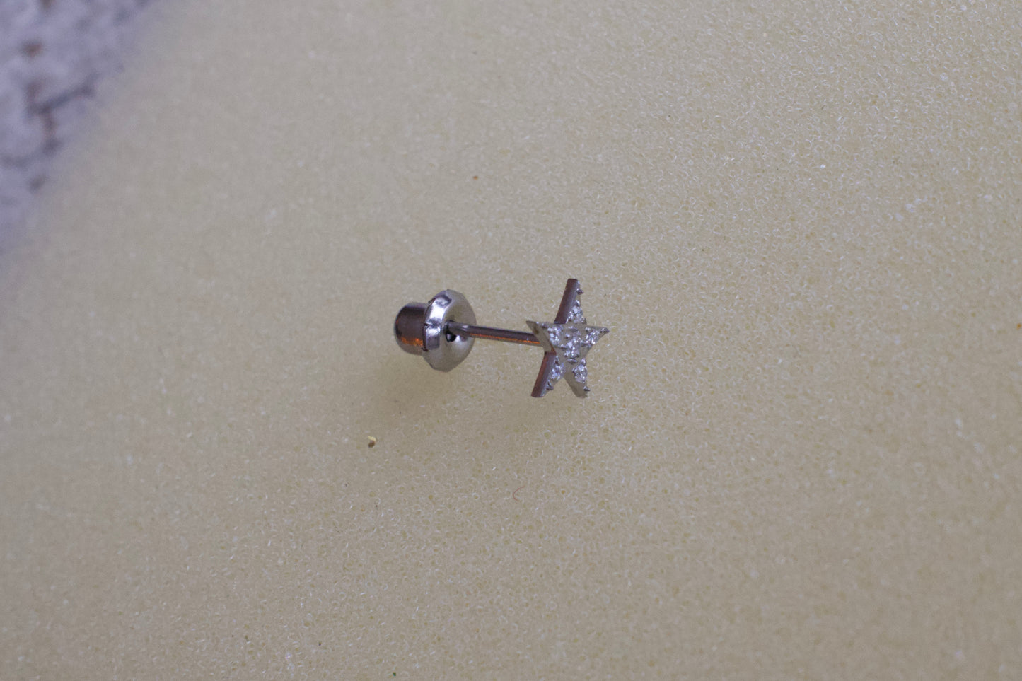 Cubic Zirconia Star Stainless Steel Earring Set