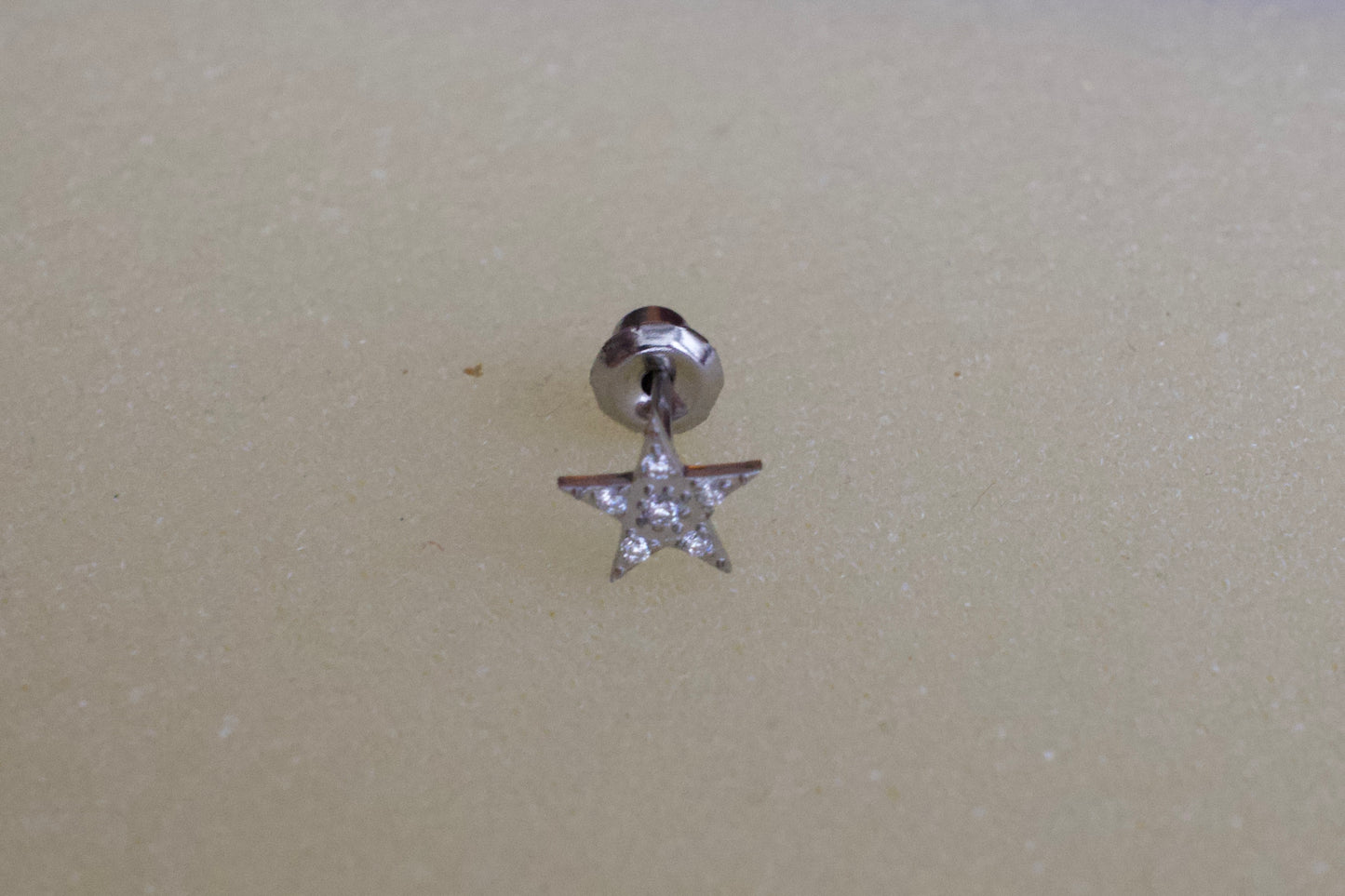 Cubic Zirconia Star Stainless Steel Earring Set