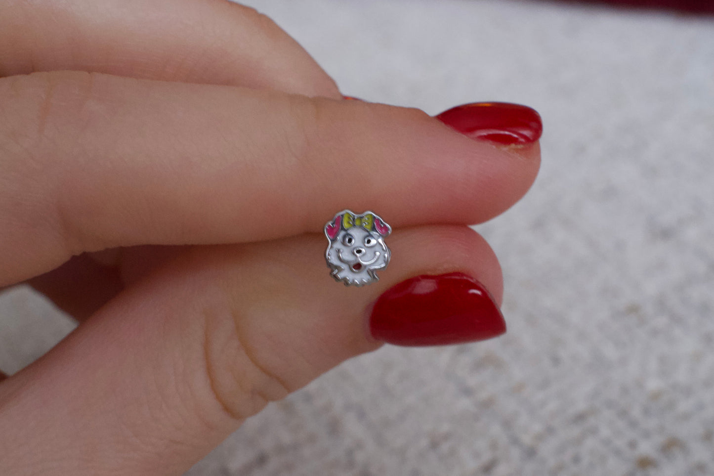 Puppy Stainless Steel Earring Set