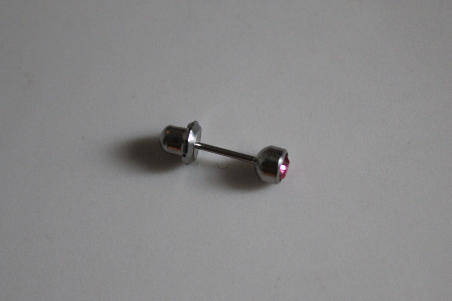 4mm Rose Bezel Titanium Earring Set