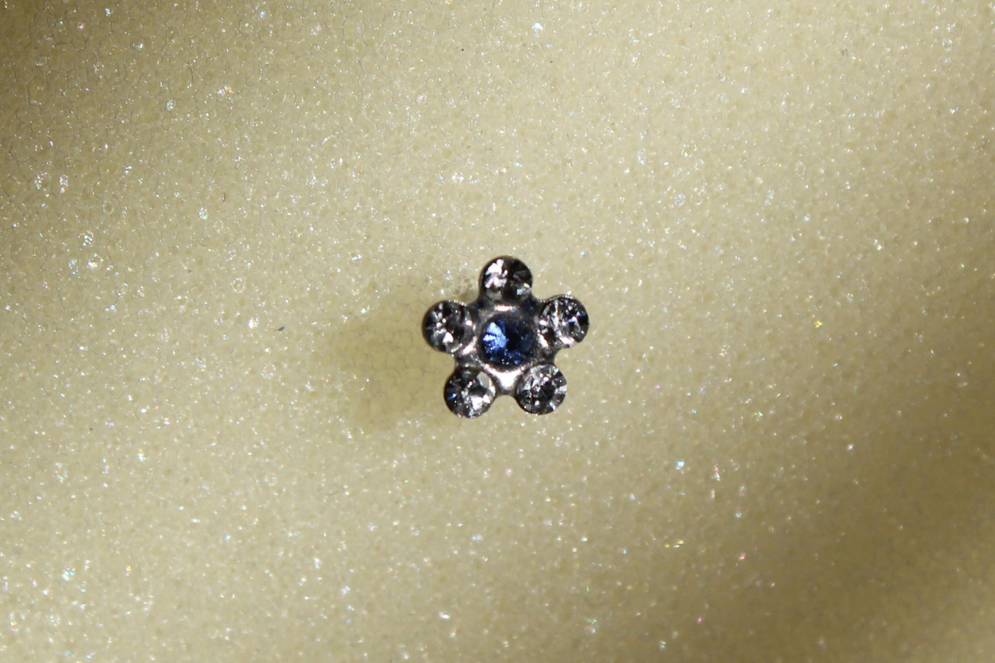 Sapphire Crystal Daisy Flower Stainless Steel Earring Set